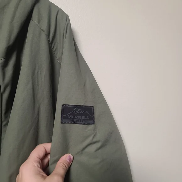 Merrell Olive Green Long Parka Jacket – Size XXL